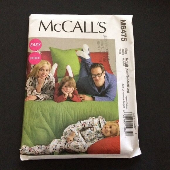 Easy Unisex Adult Jumpsuit Detachable Botties McCalls 6475 Pattern Uncut XS-L - Picture 1 of 10